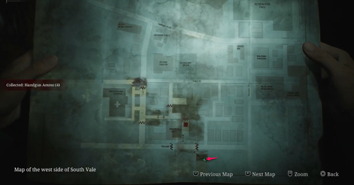 Handgun Ammo South Vale (Otherworld) Map Loc. 10