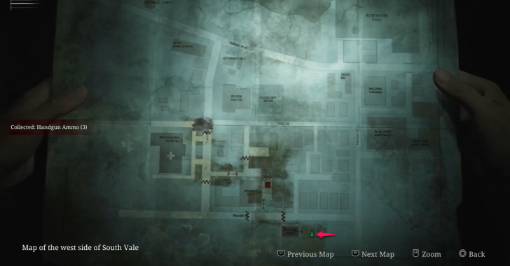 Handgun Ammo South Vale (Otherworld) Map Loc. 11