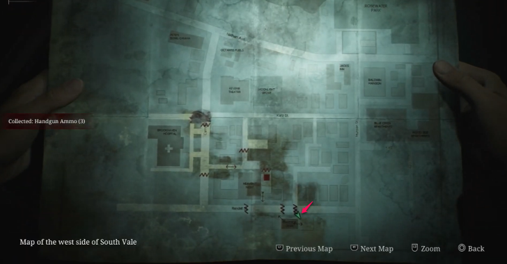 Handgun Ammo South Vale (Otherworld) Map Loc. 12