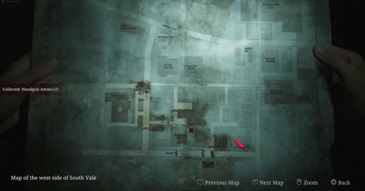 Handgun Ammo South Vale (Otherworld) Map Loc. 13