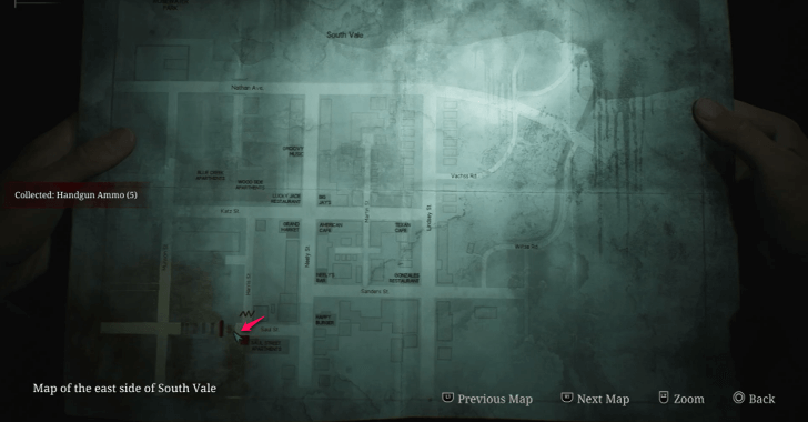Handgun Ammo South Vale (Otherworld) Map Loc. 14