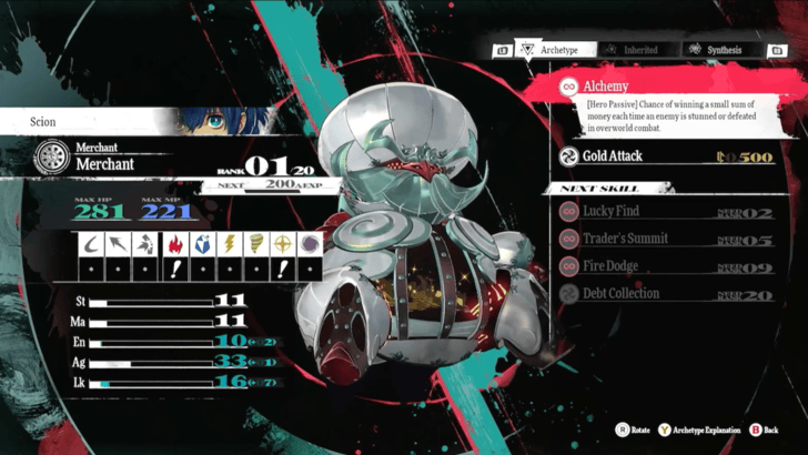 Metaphor ReFantazio - Alchemy Merchant Skill