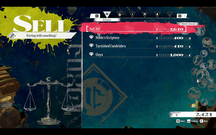 Metaphor ReFantazio - Sell Treasure Items