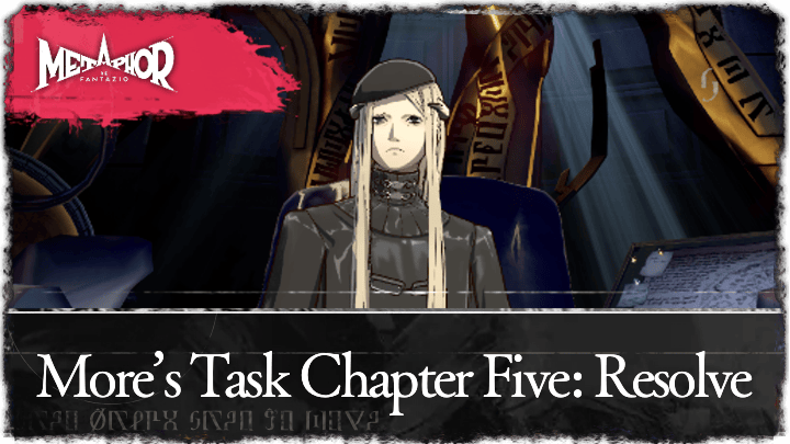 More’s Task Chapter Five: Resolve