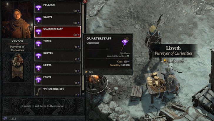 Diablo 4 - Trade Obols for Quarterstaffs