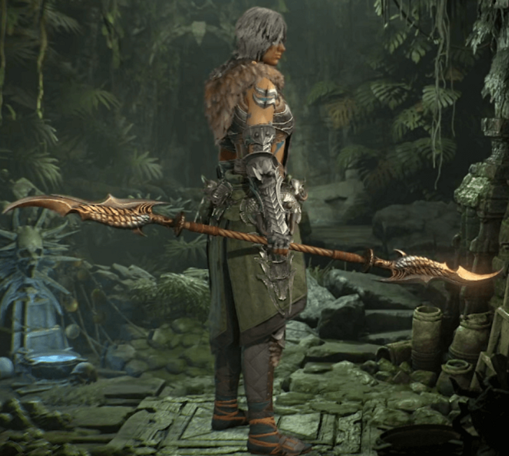 Diablo 4 - Flame Glaive Glaive Weapon Transmog