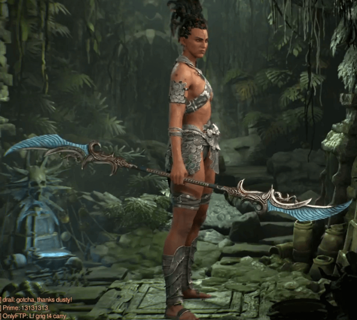 Diablo 4 - Jade Glaive Glaive Weapon Transmog