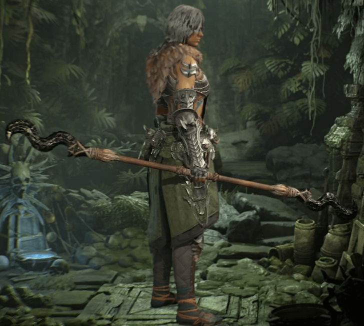 Diablo 4 - Onyx Glaive Glaive Weapon Transmog