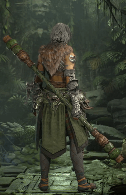 Diablo 4 - Carved Quarterstaff Quarterstaff Weapon Transmog