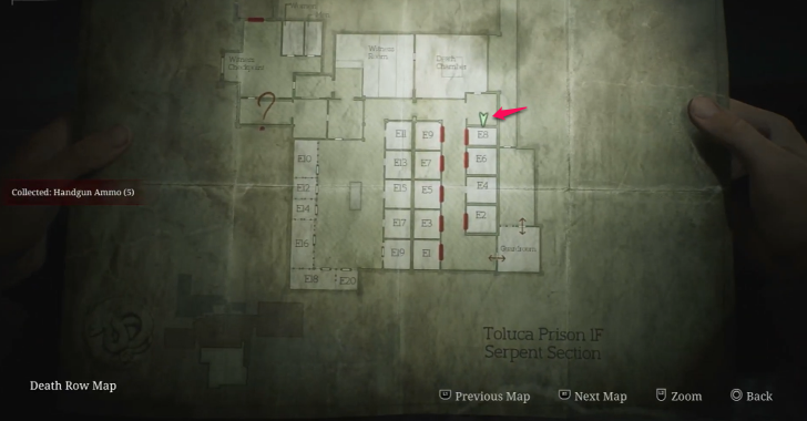 Handgun Ammo Toluca Prison Map Loc. 5