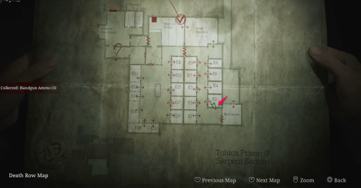 Handgun Ammo Toluca Prison Map Loc. 7