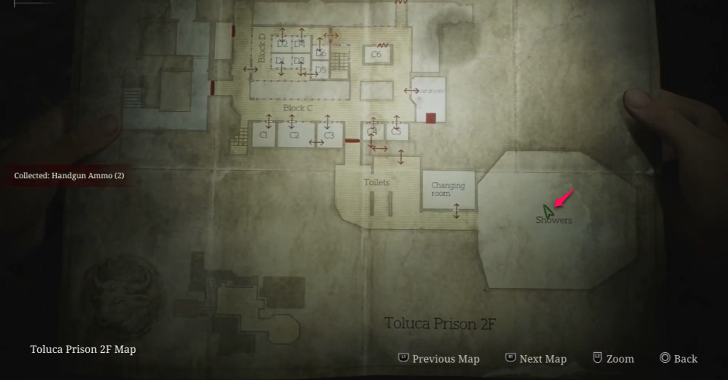 Handgun Ammo Toluca Prison Map Loc. 13
