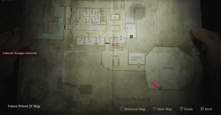 Handgun Ammo Toluca Prison Map Loc. 14