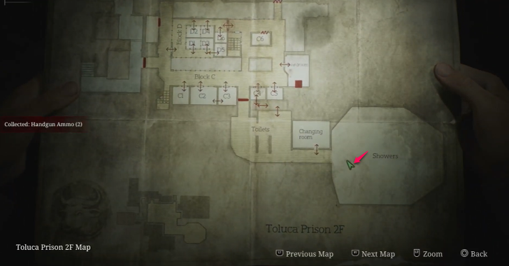 Handgun Ammo Toluca Prison Map Loc. 15