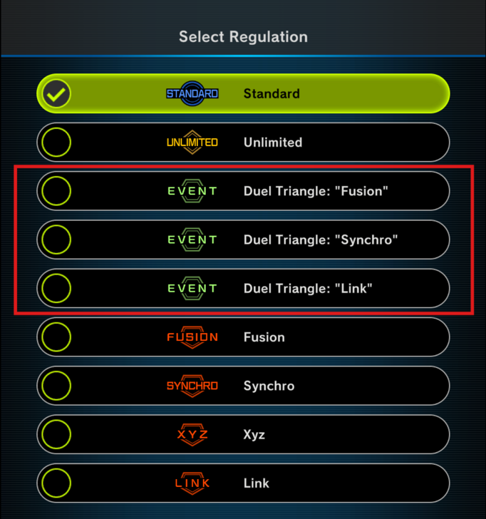 Master Duel - Duel Triangle Regulations