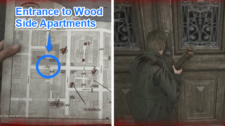 Wood Side Apartment Entrance Location