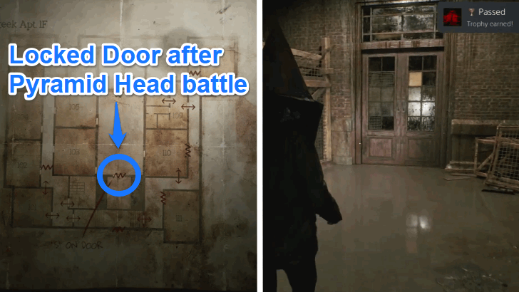 Locked Door Inside Pyramid Head Room