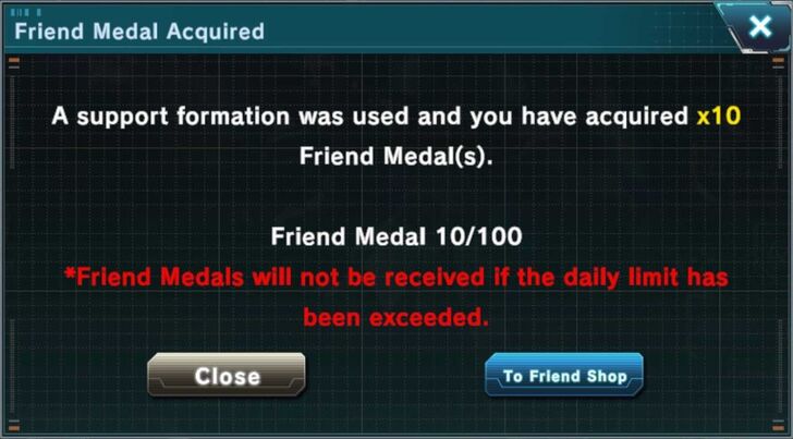 Friend Medals - Gundam UC Engage