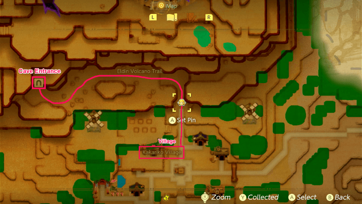 Step 2 - Map to the Cave West of Kakariko Village