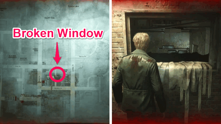 Broken Window in Alley Behind Neely