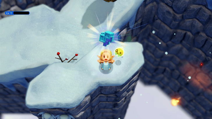 Head Right and Acquire Might Crystal on Platform