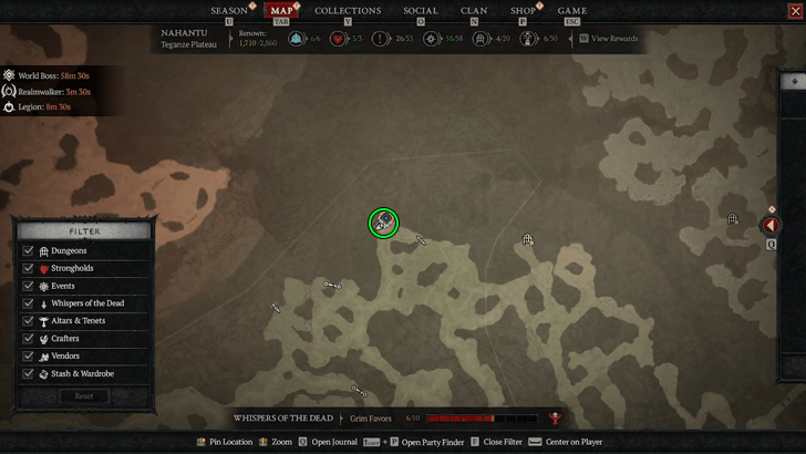 Bestial Soul of Teganze Map Location