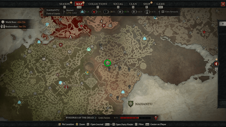 The Living and the Dying Map Location