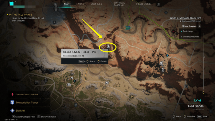 Once Human - Securement Silo PSI Location Manibus Evolution