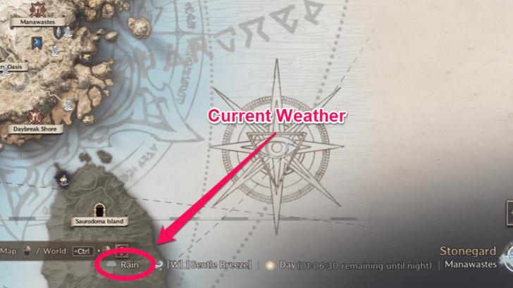Throne and Liberty Weather in Map