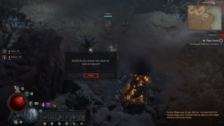 Give the Skatsimi Tome to Gurnok Villager