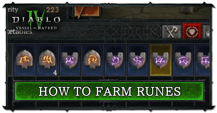 Diablo 4 Vessel of Hatred - How to Farm Runes
