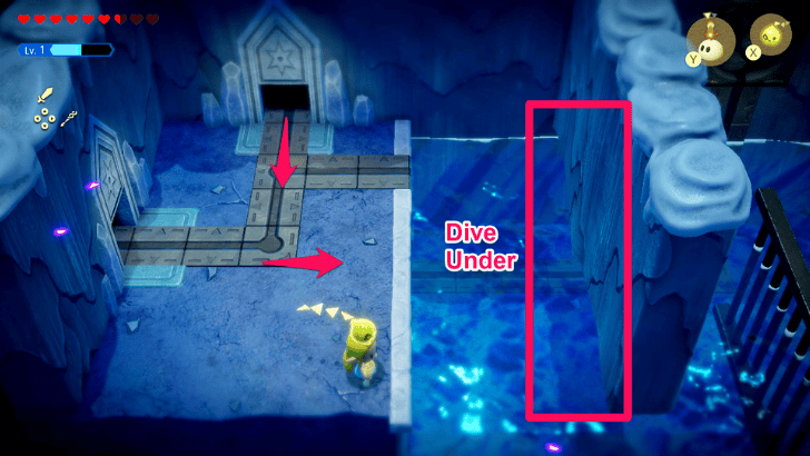 Melted Ice Floor in Previous Room