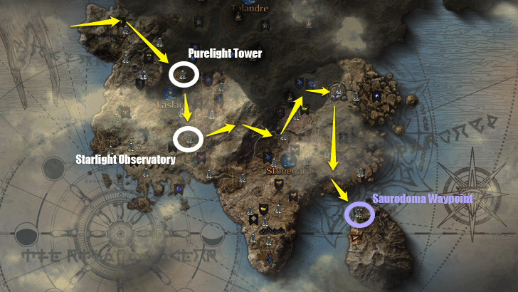 Gigantrite Route 1. Purelight Tower and Starlight Observatory