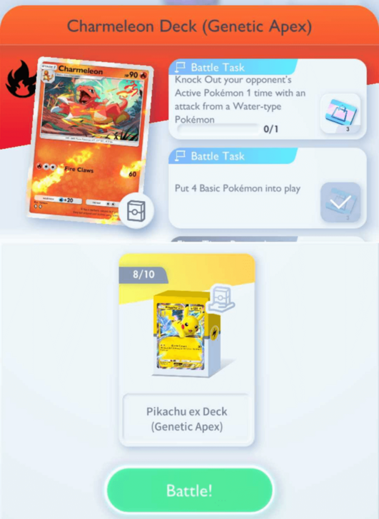 Pokemon TCG Pocket - Battle Task