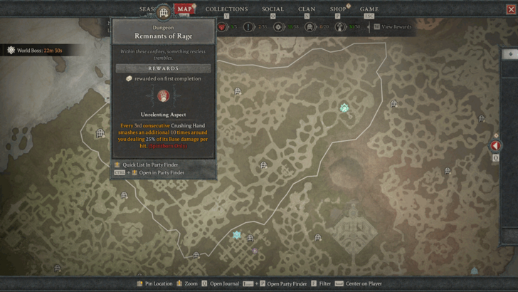 Diablo 4 - Remnants of Rage Nahantu Lingering Hatred Map