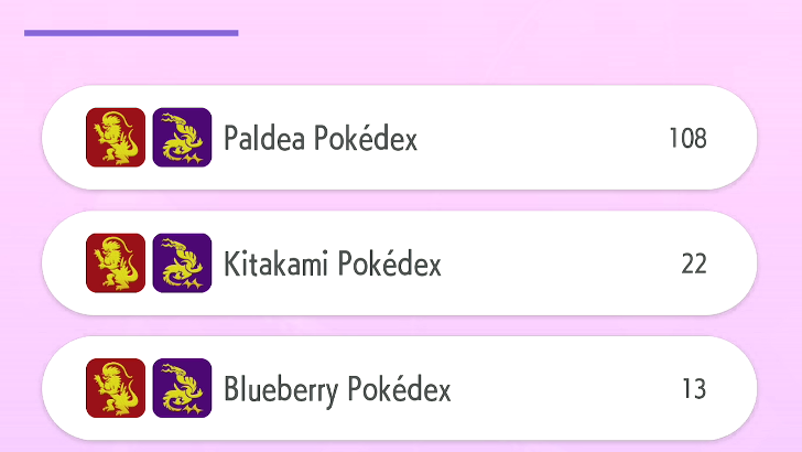 Pokemon SV - Pokemon HOME SV Pokedexes
