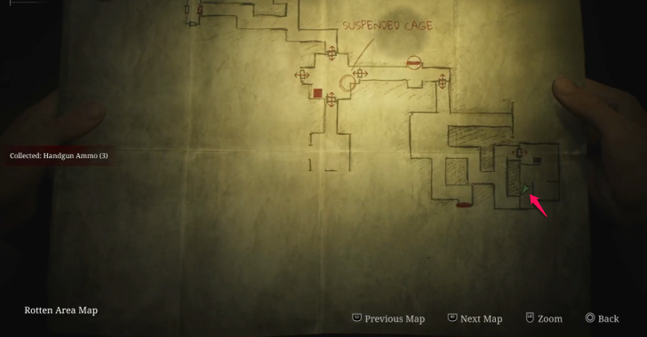 Handgun Ammo The Labyrinth Map Loc. 3