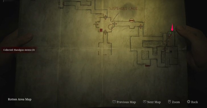 Handgun Ammo The Labyrinth Map Loc. 4