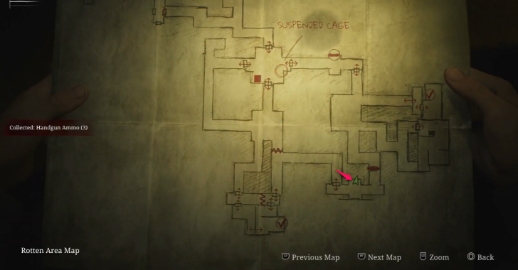 Handgun Ammo The Labyrinth Map Loc. 5