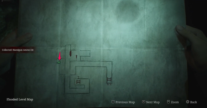Handgun Ammo The Labyrinth Map Loc. 7