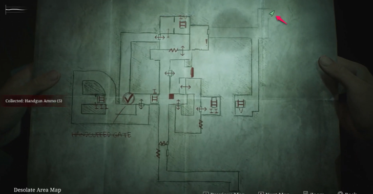 Handgun Ammo The Labyrinth Map Loc. 9