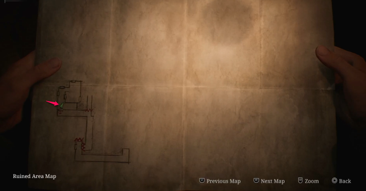 Handgun Ammo The Labyrinth Map Loc. 11