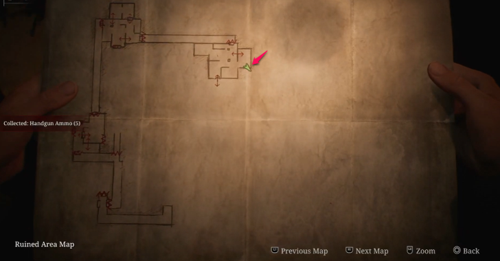 Handgun Ammo The Labyrinth Map Loc. 15