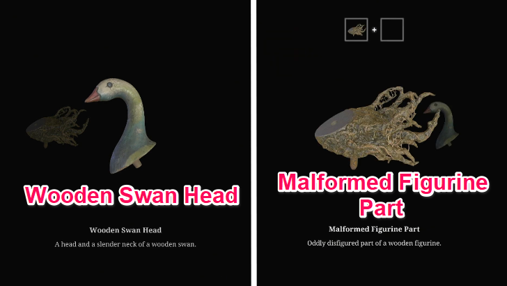 Combining Wooden Swan Head and Malformed Figurine Part