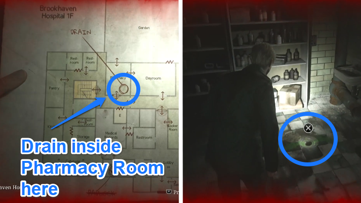 Drain in Pharmacy Location