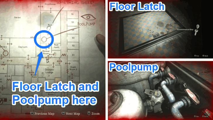 Floor Latch and Poolpump Location