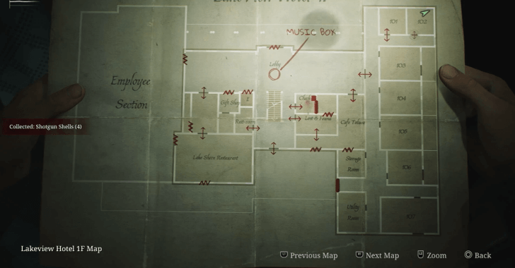 Shotgun Shells Lakeview Hotel Map Loc. 1