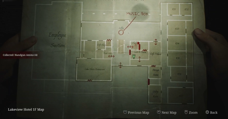 Handgun Ammo Lakeview Hotel Map Loc. 2