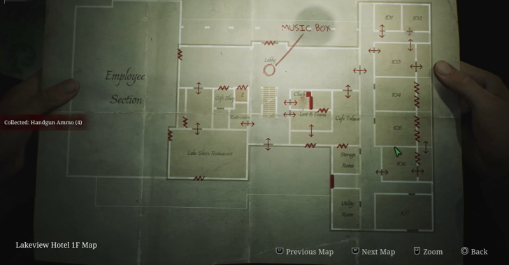 Handgun Ammo Lakeview Hotel Map Loc. 4