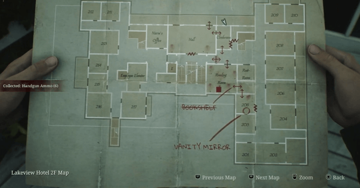 Handgun Ammo Lakeview Hotel Map Loc. 6